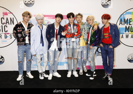 BTS / Bangtan Boys attend the 2017 American Music Awards at Microsoft Theater on November 19, 2017 in Los Angeles, California. | Verwendung weltweit Stock Photo