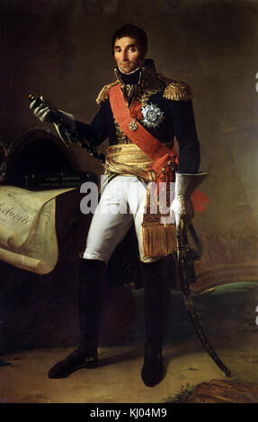 Edme Adolphe Fontaine  -  Portrait of André Masséna, duke of Rivoli (1756-1817) prince of Essling, marshal of the Empire Stock Photo