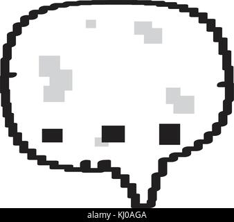 Pixelated comic speech bubble Stock Vector