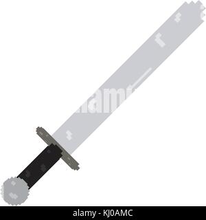 Isolated pixelated sword Stock Vector