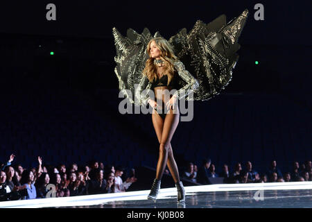 Josephine Skriver on the catwalk for the Victoria's Secret Fashion Show at the Mercedes-Benz Arena in Shanghai, China Stock Photo