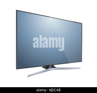 Smart TV LED modern flat screen on white Stock Vector Image & Art - Alamy