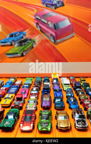 Toys Classic vintage Hot Wheels cars made by Mattel USA miniature automobiles Stock Photo
