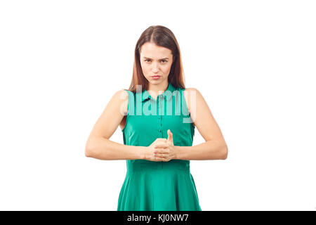 Emotional young woman Stock Photo