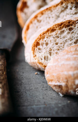 Sliced sourdough bread Stock Photo