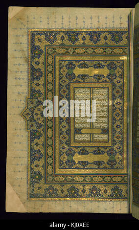 The 'Double-page Illuminated Frontispiece' by Firdawsi in the Walters ...