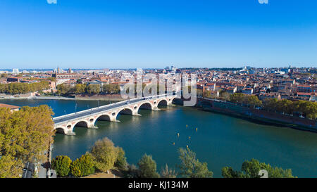 Aerial view of Toulouse city in Haute Garonne, France Stock Photo