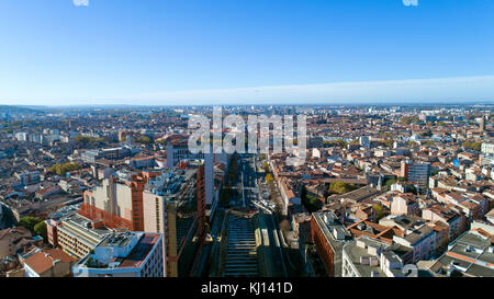 Aerial view of Toulouse city in Haute Garonne, France Stock Photo