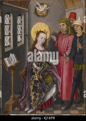 37.2486 Flemish - Part of an Altarpiece with Three Scenes from the Life ...