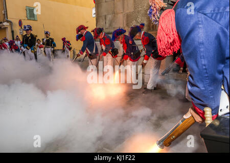 Europe, France, Var, 83, St Tropez, the bravado, fired blunderbusses. Stock Photo