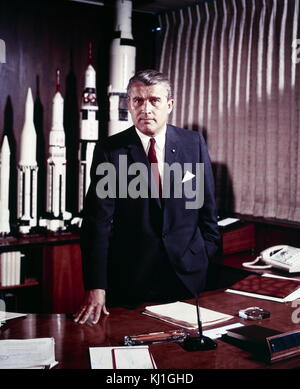 Wernher Magnus Maximilian Freiherr von Braun (March 23, 1912 – June 16, 1977) was a German, later American, aerospace engineer and space architect credited with inventing the V-2 rocket for Nazi Germany and the Saturn V for the United States. He was one of the leading figures in the development of rocket technology in Nazi Germany, where he was a member of the Nazi Party and the SS.