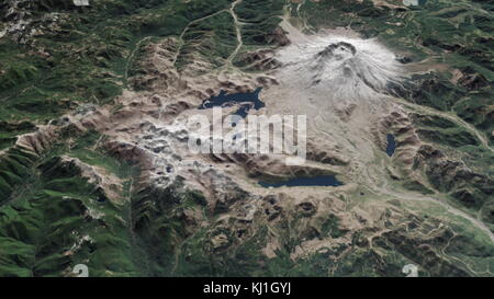 Site of the Mount St Helens Volcanic eruption, as it appeared in 2015. On May 18, 1980, a major volcanic eruption occurred at Mount St. Helens, a volcano located in the state of Washington, United States. The eruption (a VEI 5 event) was the only significant volcanic eruption to occur in the contiguous 48 U.S. states since the 1915 eruption of Lassen Peak in California.[1] However, it has often been declared as the most disastrous volcanic eruption in United States history Stock Photo