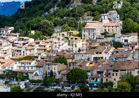 France, Var (83), Verdon Regional Natural Park. The village of Bauduen Stock Photo