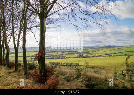 Welsh border country near the small rural town of Clun, Shropshire, England, UK Stock Photo