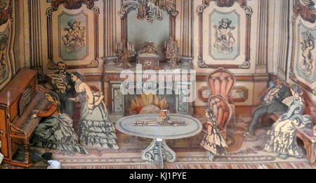 Paper Dolls House drawing room, 19th century Stock Photo - Alamy