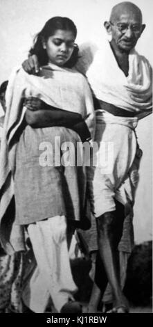 hunger strike by Mohandas Karamchand Gandhi (1869 – 1948), Gandhi was the preeminent leader of the Indian independence movement in British-ruled India. Stock Photo