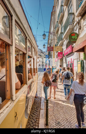 Trolley, Lisbon  -- Carrinho, LIsboa, Portugal Stock Photo