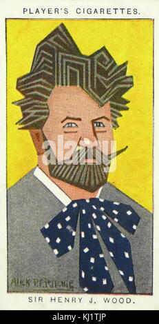 Player's cigarette card depicting Sir Henry Joseph Wood (1869-1944) an English conductor best known for his association with London's annual series of promenade concerts, known as the Proms. Dated 20th Century Stock Photo