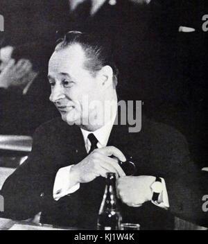 Photograph of Alexander Dubcek (1921-1992) a Slovak politician and brief leader of Czechoslovakia. Dated 20th Century Stock Photo