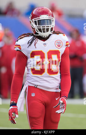 Arlington, Texas, USA. 5th Nov, 2017. Kansas City Chiefs safety Ron Parker ( 38) during an NFL football game between the Kansas City Chiefs and the  Dallas Cowboys at AT&T Stadium in Arlington