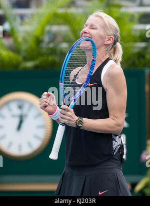 ***JANA NOVOTNA HAS PASSED AWAY*** Delray Beach, FL - November 21: Jana Novotna during the 2015 Chris Evert/Raymond James Pro-Celebrity Tennis Classic at Delray Beach Tennis Center in Delray Beach, Florida November 21, 2015. Photo By Aaron Gilbert/MediaPunch Stock Photo