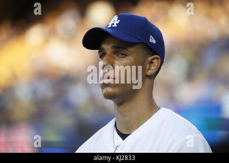 El Segundo, California, USA. 23rd June, 2017. Lakers draft pick Lonzo Ball at Dodger Stadium on Friday, June 23, 2017 in El Segundo, California. The Lakers selected Lonzo Ball as the No. 2 overall NBA draft pick and is the son of LaVar Ball. © 2017 Patrick T. Fallon Credit: Patrick Fallon/ZUMA Wire/Alamy Live News Stock Photo