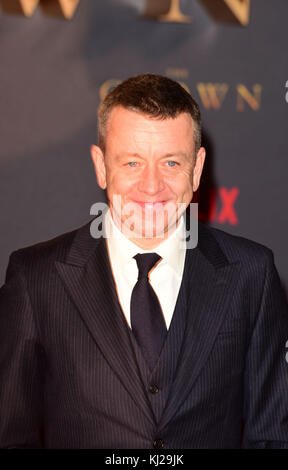 London, UK. 21st Nov, 2017. Peter Morgan attending The World Premiere of The CROWN at the Odeon Leicester Square London Tuesday 21st November 2017 Credit: Peter Phillips/Alamy Live News Stock Photo