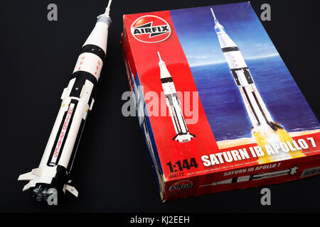 Airfix Apollo 7 space rocket Stock Photo