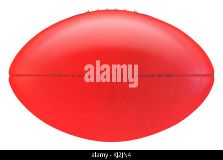 A generic unbranded aussie rules football ball on an isolated whote studio background - 3D render Stock Photo