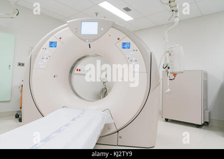 CT scanning machine in hospital clinic. Stock Photo