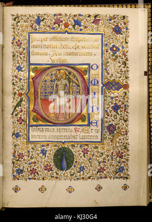 Master of Isabella di Chiaromonte - Leaf from Book of Hours - Walters W328109R - Open Obverse Stock Photo
