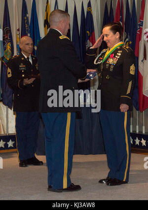 CSM Brenda Curfman Retirement Ceremony - salute (16334422110) Stock Photo