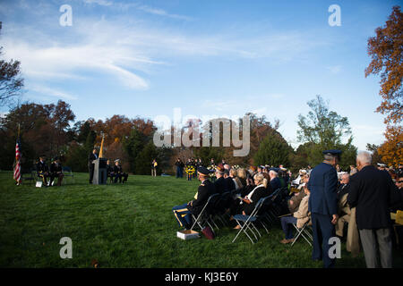 The Military Order of the World Wars holds a memorial service for General of the Armies John J. Pershing in Arlington National Cemetery (22564357149) Stock Photo