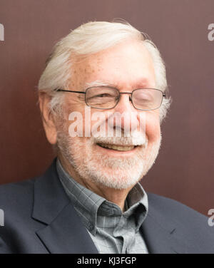 James L. McGaugh in his office at University of California, Irvine Stock Photo