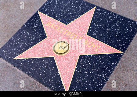 HOLLYWOOD, CA - DECEMBER 06: Backstreet Boys star on the Hollywood Walk of Fame in Hollywood, California on Dec. 6, 2016. Stock Photo