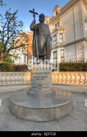 St. Volodymyr, ruler of Ukraine 980-1015, erected by Ukrainians in Great Britain in 1988 to celebrate the establishment of christianity in Ukraine by  Stock Photo