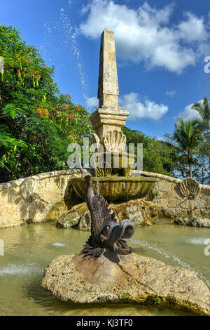 Ancient village Altos de Chavon - Colonial town reconstructed in Dominican Republic. Casa de Campo, La Romana, Dominican Republic, tropical seaside re Stock Photo