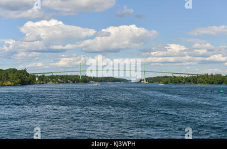 The Thousand Islands Bridge. An international bridge system constructed in 1937 over the Saint Lawrence River connecting northern New York in the Unit