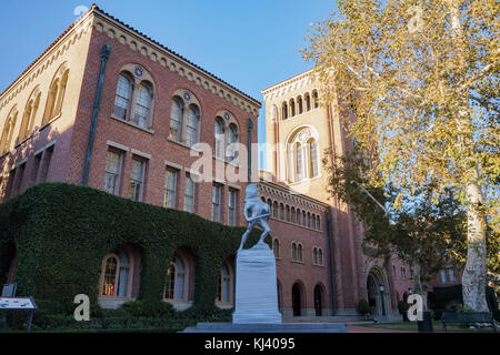 Los Angeles, NOV 19: Tommy Trojan wrap with duct tape on NOV 19, 2017 at Los Angeles, California, United States Stock Photo