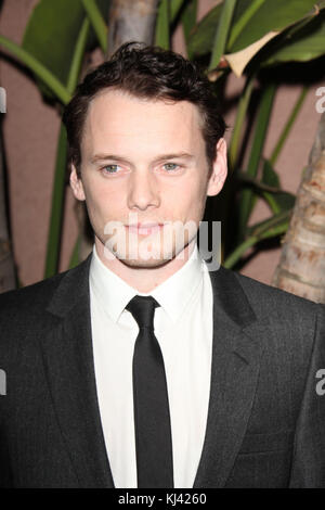 BEVERLY HILLS, CA - DECEMBER 01:  Anton Yelchin attends the Children's Defense Fund's 21st annual Beat The Odds Awards at Beverly Hills Hotel on December 1, 2011 in Beverly Hills, California.  People:   Anton Yelchin Stock Photo