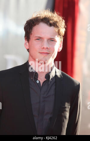 LOS ANGELES, CA - MAY 02:  Anton Yelchin attends the Premiere of Paramount Pictures' and Marvel's 'Thor' at the El Capitan Theater on May 2, 2011 in Los Angeles, California.   People:   Anton Yelchin Stock Photo