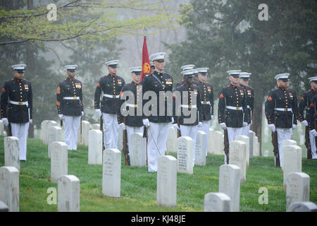 The graveside service for John Glenn takes place in Arlington National Cemetery (33836641106) Stock Photo