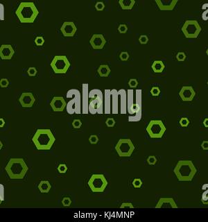 vector seamless pattern - green hexagons Stock Vector