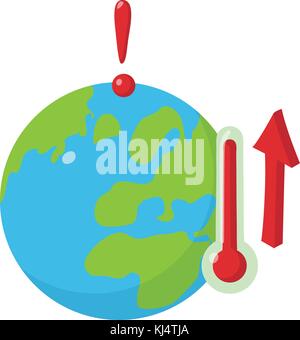 Global warming icon, isometric style Stock Vector