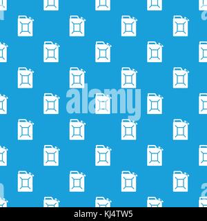 Fuel jerrycan pattern seamless blue Stock Vector