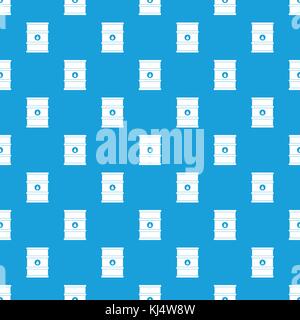 Oil barrel pattern seamless blue Stock Vector