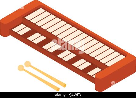 Synthesizer icon, isometric style Stock Vector