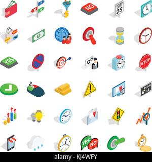 Device icons set, isometric style Stock Vector