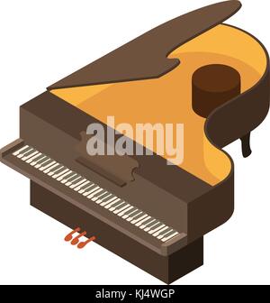 Piano icon, isometric style Stock Vector