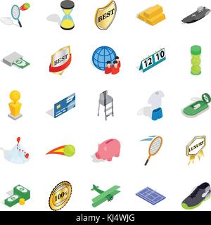 Compensation icons set, isometric style Stock Vector Image & Art - Alamy